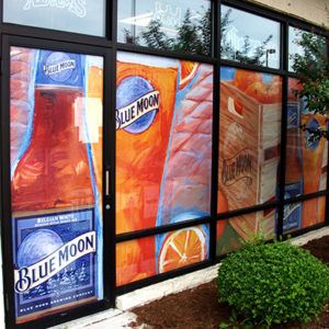 One of our perforated window graphics in Ohio
